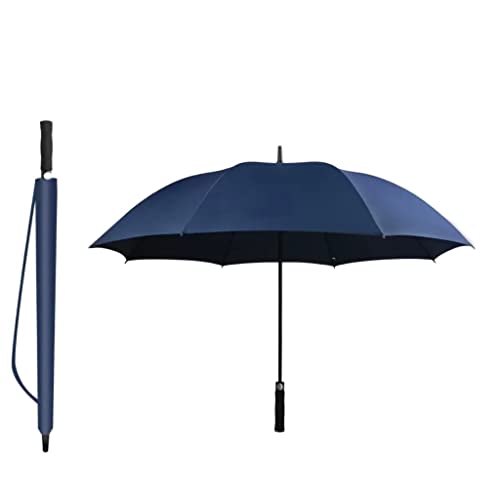 G5AABMMKL Paraguas de mango largo, protector solar, paraguas de plástico negro, paraguas grande de golf, paraguas de negocios para hombre, paraguas multifuncional (taza)