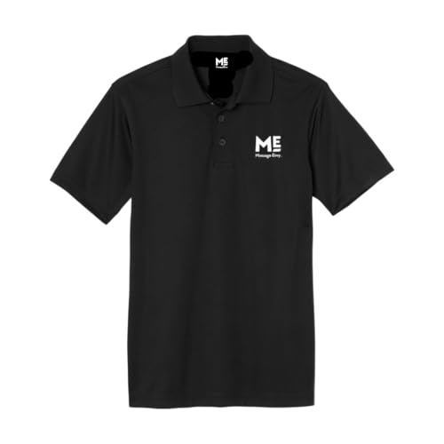 Massage Envy Unisex Adult Short Sleeve Polo Shirt Black Large