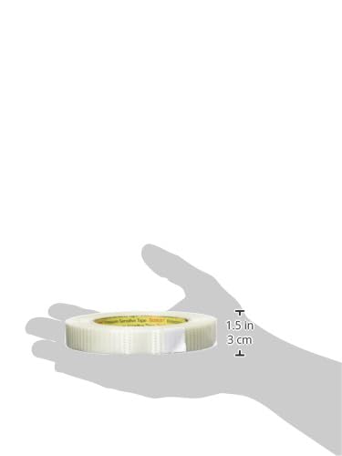 3M Tartan Filament-Klebeband Leistungsstark 8959 , 19 mm x 50 m, Transparent (1-er Pack)