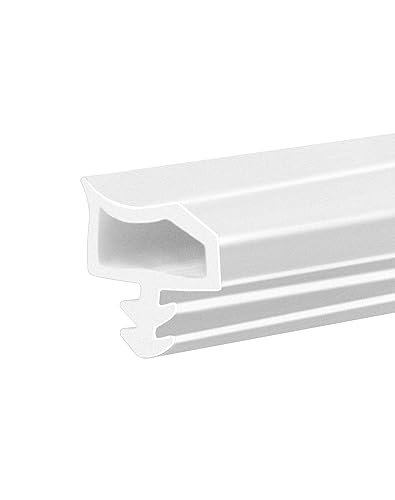 QWORK® 10M Joint de Porte en Caoutchouc - Largeur Feuillure 10mm - Largeur Rainure 4mm - pour Réduire le Bruit et la Poussière (Blanc)