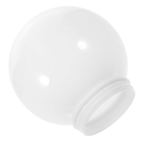 Mobestech Globo De Farola Acrílico Leche 12 Cm De Diámetro Rosca 6.8 Cm Resistente Para Lámparas De Exterior y Farolas Accesorio De Reemplazo Para Uso Jardines y Patios