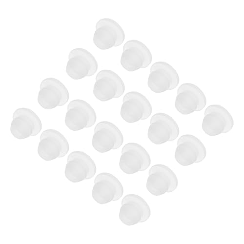 Image of MECCANIXITY 30pcs Silicone Snap in Locking Hole Plugs,5mm /0.2 Inch Mounting Diameter Narrow Groove Width 1.5mm Panel Seal Cover Round for Kitchen Bulkheads Waterproof Sealing Plugs Clear