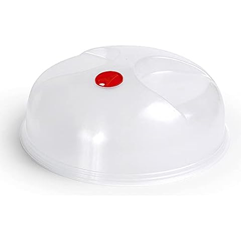 meberg PF11577 Mikrowellendeckel 24,5 cm BPA frei Kunststoff Mikrowellenabdeckhaube Mikrowellenhaube transparent Mikrowellebabdeckung Abdeckung Mikrowelle Cover