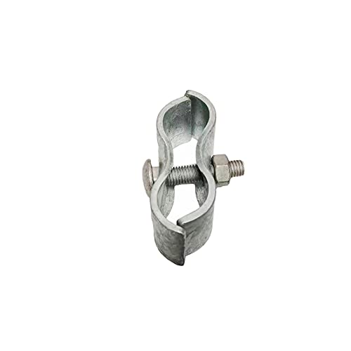 Chain Link Fence Panel Clamps - Dog Kennel Clamps: For 1-3/8" Chain Link Fence Pipe Panel Frames. For Dog Kennels/Dog Runs, Or Temporary Chain Link Fence. Saddle Clamps (8 Set) #TOP2