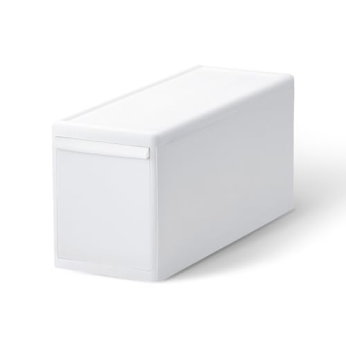 ライクイット (like-it) 衣装ケース 引き出し クローゼット リビング 洗面所 メタルラックにピッタリ 奥行き約46.5cm 日本製 組み合わせて使える 収納ケース スリムM オールホワイト MOS-01L