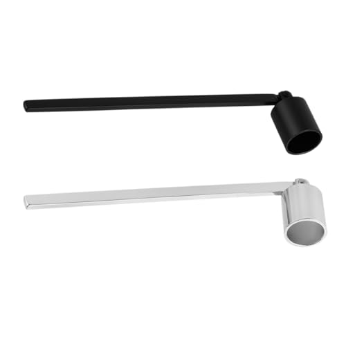 Cabilock 2pcs Straight Cover Candle Extinguisher Snuffers Alloy Candle Snuffer Aromatherapy Supplies Extinguishers Candle Stoppers Home Candle Snuffer Supplies Candle Wick Protectors