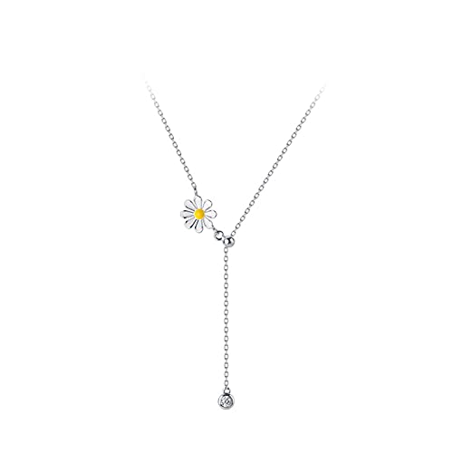 Collier Pendentif Marguerite en Émail : Le Cadeau Idéal pour Filles et Femmes