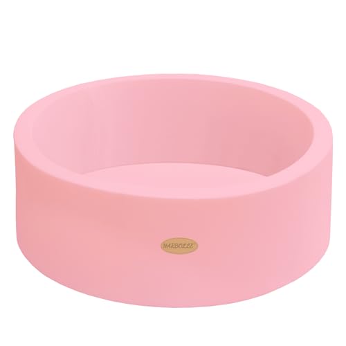 Image of HARBOLLE Baby Ball Pit 35.4" Soft Round Memory Foam Ball Pits NOT Included Balls Indoor Outdoor Playpen for Babies Toddlers Kids Great Gift for Girls Boys, Pink