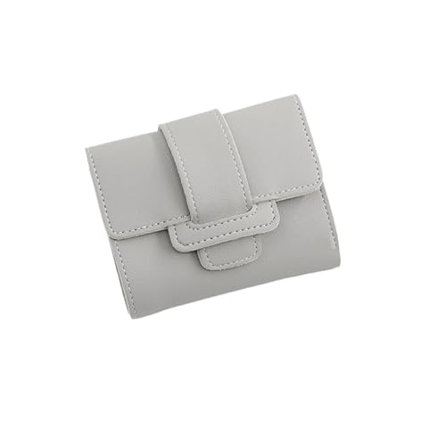 Fashion Wallet Casual Solid Color Wallet Coin Purse Clutch Bag Short Wallet Wallet(Gray)
