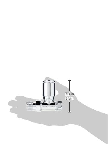 Keenware KRA-002 Heizkörper- Und Handtuchwärmerventile, Chrom – 2 Stück, 15 Mm Anschluss