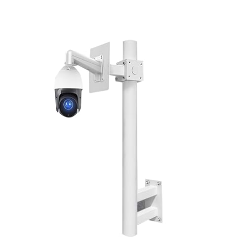 Support Universel pour Poteau de caméra de sécurité - Support à Bras Long, adapté à Une Installation extérieure, Support Robuste réglable, adapté aux systèmes de Surveillance.