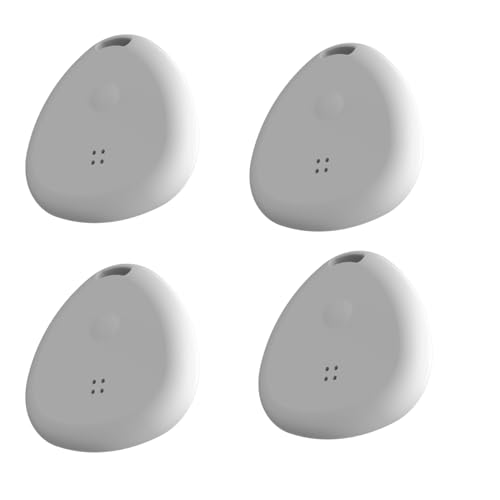 Tracker Tag 4 White Packs Bluetooth Tracker, Smart Tag Locator Tracking Device, Keys Finder and Item Locator,Air Tracker Item Finders with Find My(iOS Only) Track Your Keys,Wallet,Luggage, Bag