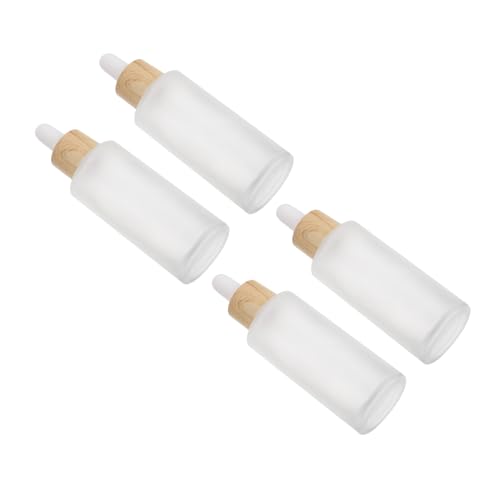 SAFIGLE 4個磨砂ガラス滴管瓶 精油用小け容器 液体可能スポイト付き 携帯便利トラベル用 アロマオイル 香水サンプル保管用