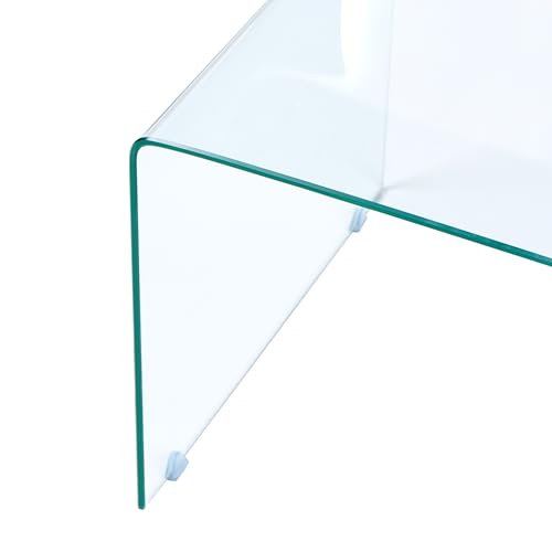 Table basse rectangulaire en verre pour illuminer et agrandir un petit salon - 6