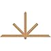 Ekena Millwork 72"W x 36"H x 3 1/2"D x 3 1/2"F, 12/12 Pitch, Kennewick Smooth Timber Gable Bracket, Western Red Cedar