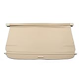 Cargo Cover Compatible with 2007-2017 Jeep Compass & Patrior, Beige Vinly+Aluminum Rod Tonneau Cover Retractable by IKON MOTORSPORTS, 2008 2009 2010 2011 2012 2013 2014 2015 2016