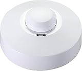 Garza Power - Detector de Movimiento Microondas de Techo, ángulo de Detección 360º, color Blanco