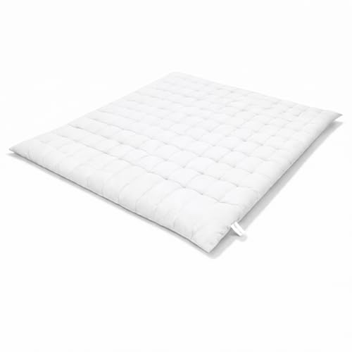 Image of ATOOTFUSION Soft Cotton Quilt | Foldable Light Weight Filled Single Firm Cotton Quilt Mattress| Gadda (Solid Coloured, Sleeping Capacity, 6 x 6 ft or 72 x 72 Inches) Double Bed (White)