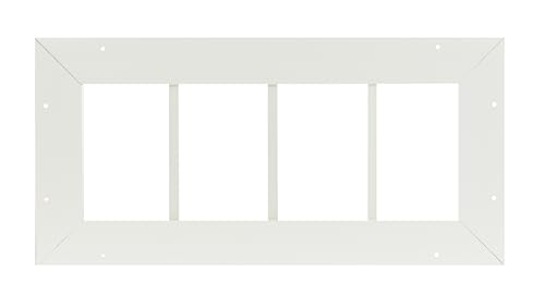 Shed Window 10.185' X 23' Transom Flush Mount 4-Lite White PVC, Tempered Glass, for Sheds, Playhouses, and Chicken Coops 1 PK (TRPV1023W-BX1)