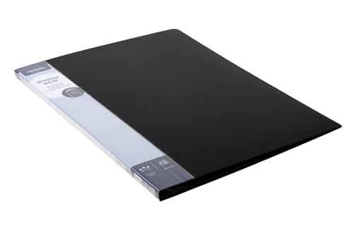 Europel Präsentationsbuch Deluxe A3-Format mit 20 Hüllen - Sichtbuch, Portfolio- und Projektordner für Besprechungen & Konferenzen - Schwarz, 112167