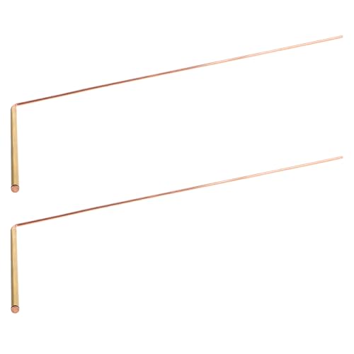 Unomor Brass Dowsing Rods for Treasure Hunting 2pcs Water Divining Rods Copper Divining
