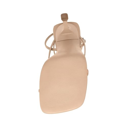 Steve Madden Women's Annie Heeled Sandal, Natural, 10