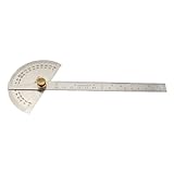 Kalanjari Degree Protractor Angle Finder Arm Rule Professional Metal 0-180 Degrees Measurement with Adjustable Screw (6' INCH Scale) (model 02) (1)