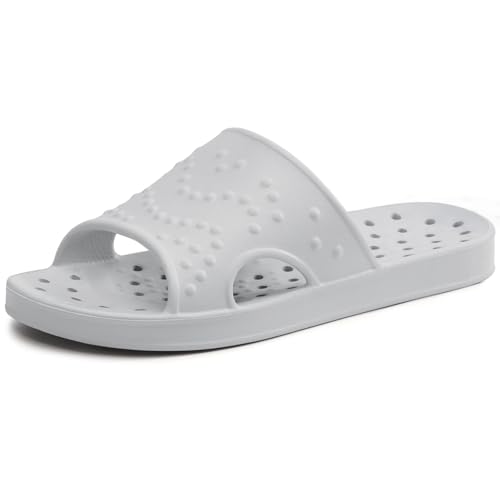 Image of shevalues Shower Shoes for Women Men with Arch Support Quick Drying Pool Slides Lightweight Beach Sandals with Drain Holes