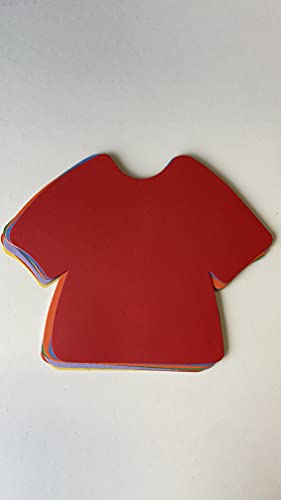 5.75" T-Shirt Large Assorted Color Creative Cut-Outs, 31 Cut-Outs in a Pack for Spring, Summer, All About Me Activities, Learning Games Classroom Kids’ School Craft Projects