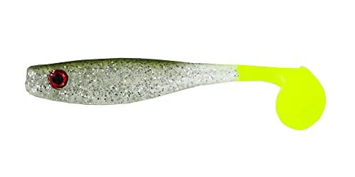 Big Bite Baits 3.5'' Suicide Shad/Chicken On A Chain Glow (5 Pack)