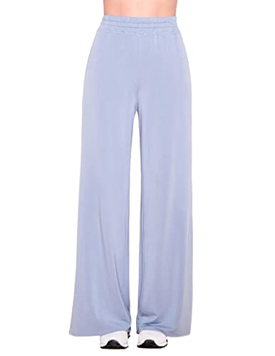 SUNDRY Wide Leg Pants - Slate Blue2