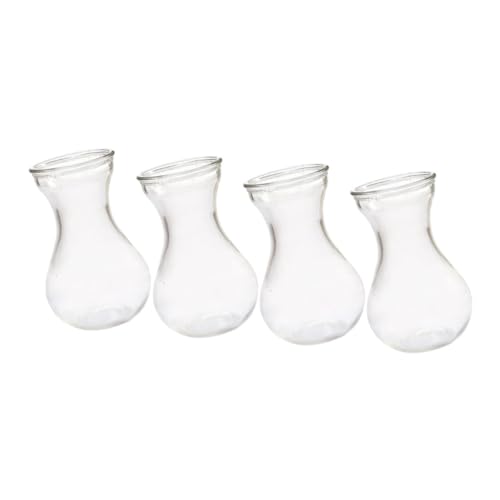 DECHOUS 4 Pezzi Vaso Idroponico Trasparente in Vetro Contenitore Per Fiori Vaso Per Giacinti Da Casa Decorazione Per Vasi Di Fiori Compatti Vasi in Vetro Per Giacinti