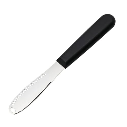 1 Pièces Couteau Tartiner Beurre Antidérapant, Épandeur Beurre Acier Inoxydable, Couteaux Beurre Bord Dentelé, Couteau Confiture Pain, pour Couper et...