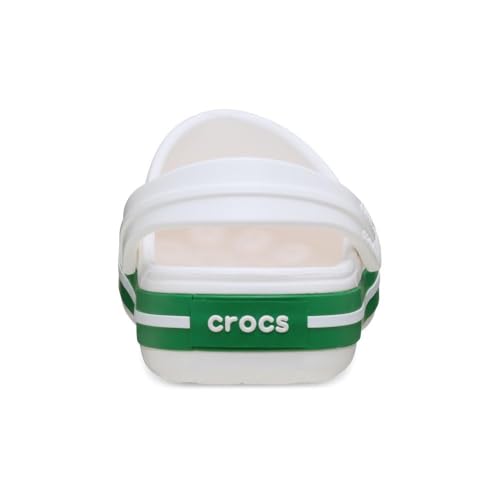 Image of Crocs Unisex Kid's Crocband Clog T, White Green Ivy, 4 /5 us Toddler
