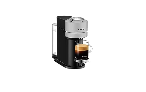 Nespresso Vertuo Next Deluxe Compact and Slim-Fit Design Coffee and Espresso Machine for 6 Cup Sizes of Coffee (Pure Chrome) with Nespresso Vertuo Sample Pack 12 Capsules (2 Items)