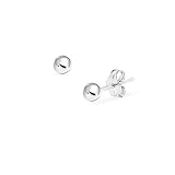 Bead Ball Stud Earrings in Sterling Silver 5mm