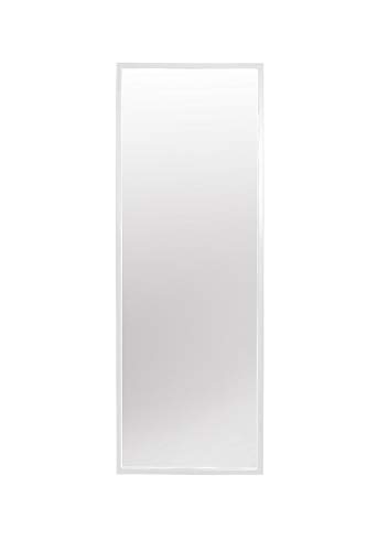 Elegance by Casa Chic  Gran Espejo de Pared Metálico  130 x 45 cm  Metal Galvanizado  Blanco