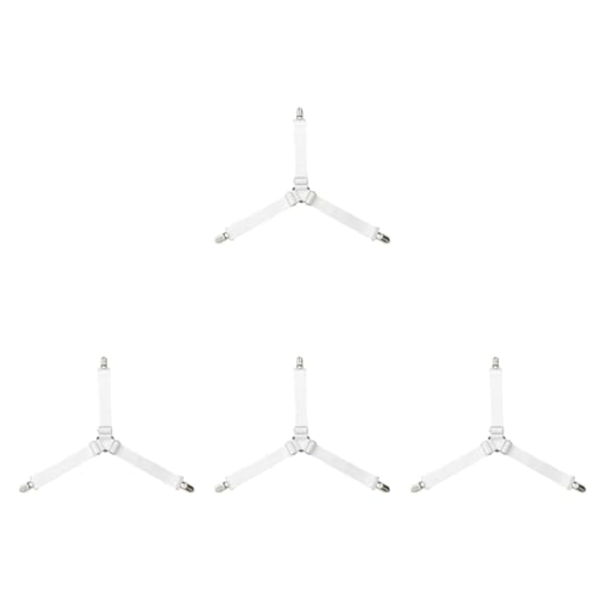 4Pcs Fitted Sheet Clips for Bedroom, White