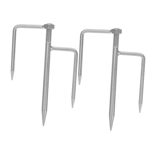 ifundom 2 Piezas Anclaje Resistente para Sombrilla De Patio Punta Gruesa para Sombrilla Base De Soporte para De Playa Anclaje para Césped Soporte Portátil para