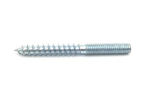 Image of Hanger Bolt M6x60 Silvery Double Headed Bolt Self-Tapping Screw for Furniture 8Pcs