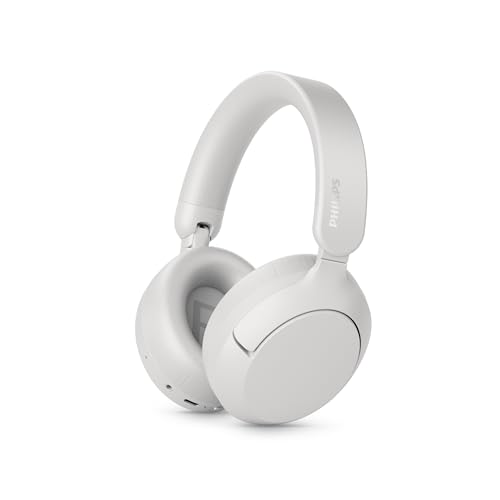 PHILIPS TAH6000 ohrumschließender Kopfhörer mit adaptiver Geräuschunterdrückung, bis zu 80 h Wiedergabedauer, dynamischem Bass, 40‑mm‑Treibern und Bluetooth 6.0 Multipoint.