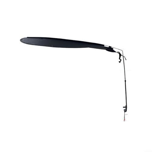 ZiStarlilife 1 parasol ajustable para computadora portátil, bloqueador de luz plegable con rotación de 360 grados, pantalla de privacidad de poliéster recubierto de goma negra para el hogar y patio al