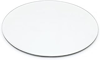 20cm Round Glass Coaster Decorative | Mirror Glass Display Candle Plate | Mirrored Candle Tray Vanity Perfume Tray