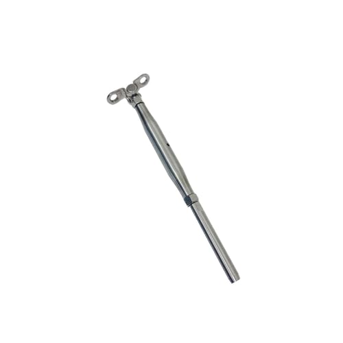 Tensor Deck Toggle y Swage Stud de 1/4" para cable de 1/8" de acero inoxidable T316 miniatura 4