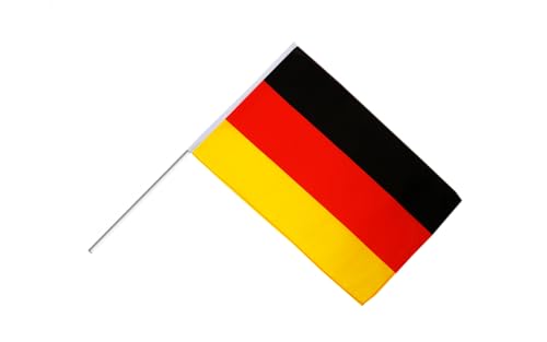 Flaggenfritze Stadionfahne Deutschland 60 x 90 cm - große Stockflagge für Sportevents Umzüge und Dekoration
