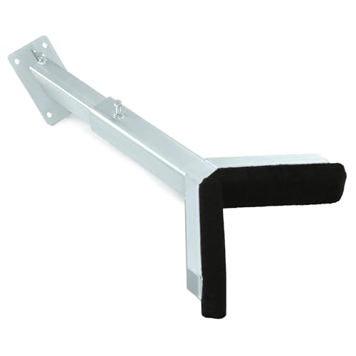 KUAFU Adjustable Bow Rest Catcher for Boat Trailer Compatible with 3 inch Wide Trailer Tongues (3x3 or 3x4) Assembly Silvery Steel Bracket