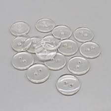 Bhavya Enterprises 100 Pcs, 12 MM Transparent 2 Holes Plastic Big Size Buttons Apparel Supplies Sewing Accessories-picture-17