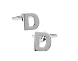 Beydodo Hemd Manschetten Knöpfe Silber Buchstabe D Herren Hochzeit Manschettenknöpfe (Cufflinks) Edelstahl