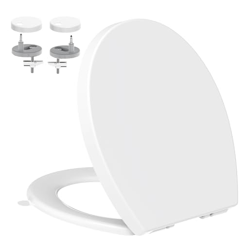 Abattant WC Forme O, YEAUPE PRO Abattant WC avec Frein de Chute, Lunette WC avec Fermeture en...