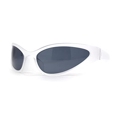 Super Unique Trendy 90s Sport Style Wrap Around Plastic Sunglasses2